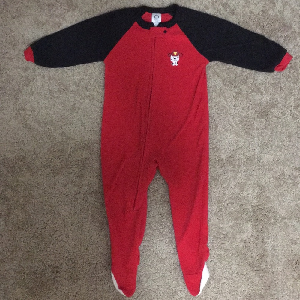 Boys 24m fire dog pajamas.